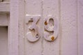 house number 39 Royalty Free Stock Photo