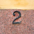 house number two (2 Royalty Free Stock Photo