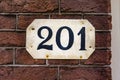 House number two hundred and one 201