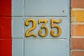 house number two hundred and thirty five (235 Royalty Free Stock Photo