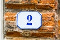 House number two  2 Royalty Free Stock Photo