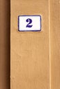 House Number Two on the wall - Bologna Italy Royalty Free Stock Photo