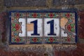 House number 11 worked in colourful tiles