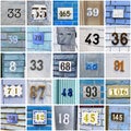 House numbers collection, large collage