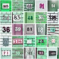 House numbers collection, large collage