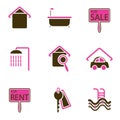 House object icon set