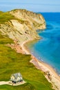 House by the ocean, Magdalen Islands, Iles de la Madeleine Royalty Free Stock Photo