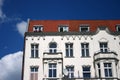 House, the old white house with balconies Royalty Free Stock Photo
