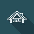 House open - Vector web icon Royalty Free Stock Photo