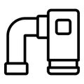 House osmosis icon outline vector. Water reverse