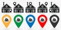 House outline icon in location set. Simple glyph, flat illustration element of building theme icons Royalty Free Stock Photo