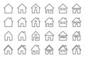 House outline icon, pixel perfect vector illustration