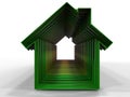 House outlines - energy efficiency