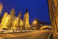 House over Karlov road and St. James's Parish Church Royalty Free Stock Photo