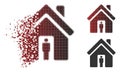 Sparkle Pixel Halftone House Owner Icon