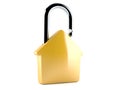 House padlock concept Royalty Free Stock Photo