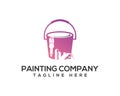 House Painting and Decorating Service Company Logo. Royalty Free Stock Photo