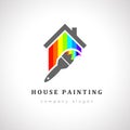 House painting logo Royalty Free Stock Photo