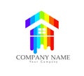 House painting logo. Home house logo icon real estate construction residential symbol vector icon Royalty Free Stock Photo