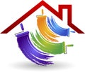 house painting logo Royalty Free Stock Photo