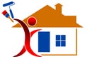 House paintng logo Royalty Free Stock Photo