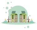 House with panel solar alternative energy Royalty Free Stock Photo