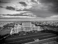 House of Parliament Bucharest Romania black and white version Royalty Free Stock Photo