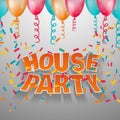 House party card invitation.