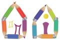 House pencil Royalty Free Stock Photo