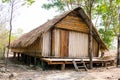 House of people at Daklak province, Vietnam. Houses usually make by wood Royalty Free Stock Photo