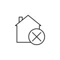 house percent icon. Element of building and landmark outline icon for mobile concept and web apps. Thin line house percent icon