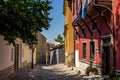 House from the period of Bulgarian Revival in old town of Plovdiv Royalty Free Stock Photo