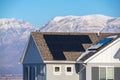 House with photovoltaic solar panels on the roof Royalty Free Stock Photo