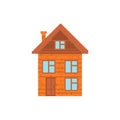 House pixel art isolated. 8 bit House Vector illustration