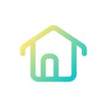 House pixel perfect gradient linear ui icon Royalty Free Stock Photo