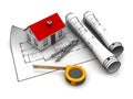 House plan Royalty Free Stock Photo