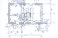 House plan blueprint. part of architectural project. technical d Royalty Free Stock Photo