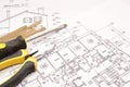 House plan.electrical connection. Royalty Free Stock Photo