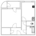 House plan vector Royalty Free Stock Photo