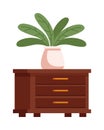 House plant in ceramic pot icon