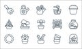 house plant line icons. linear set. quality vector line set such as terrarium, plant pot, sun, pots, plant pot, flower pot,
