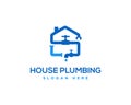 House plumbing water logo icon design. Royalty Free Stock Photo