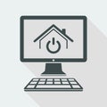 House power switch - Vector icon for computer website or application Royalty Free Stock Photo