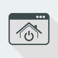 House power switch - Vector icon for computer website or application Royalty Free Stock Photo