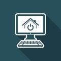 House power switch - Vector icon for computer website or application Royalty Free Stock Photo