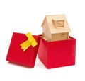 House in a present box