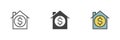 House price different style icon set Royalty Free Stock Photo