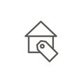 House, price, sale vector icon. Simple element illustration from UI concept. House, price, sale vector icon. Real estate concept Royalty Free Stock Photo