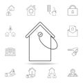 House price tag icon. Set of sale real estate element icons. Premium quality graphic design. Signs, outline symbols collection ico Royalty Free Stock Photo