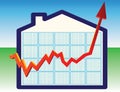 House prices on the up Royalty Free Stock Photo